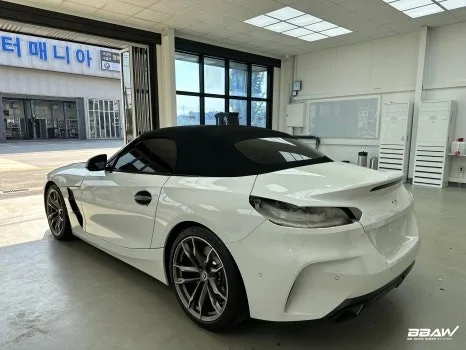 BMW Z4 랩핑, 사틴블랙으로 달라진 모습 비교 시공 사진