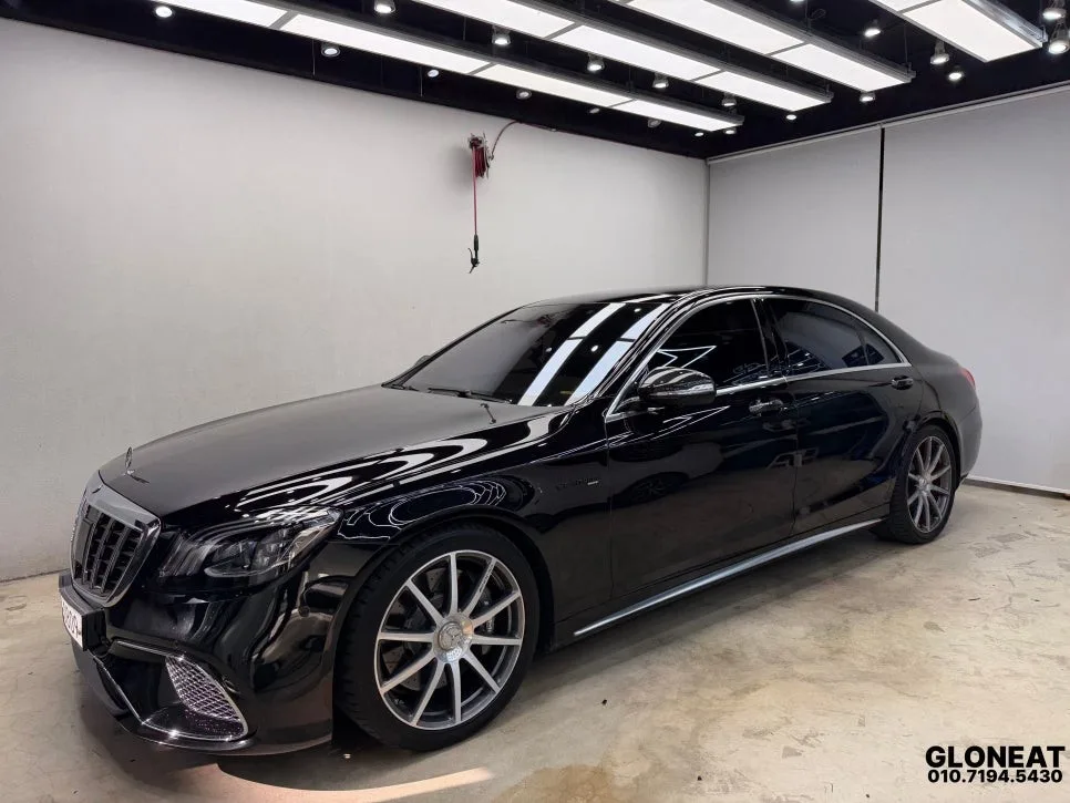 벤츠 S63 AMG 랩핑, 크롬죽이기 전후 비교