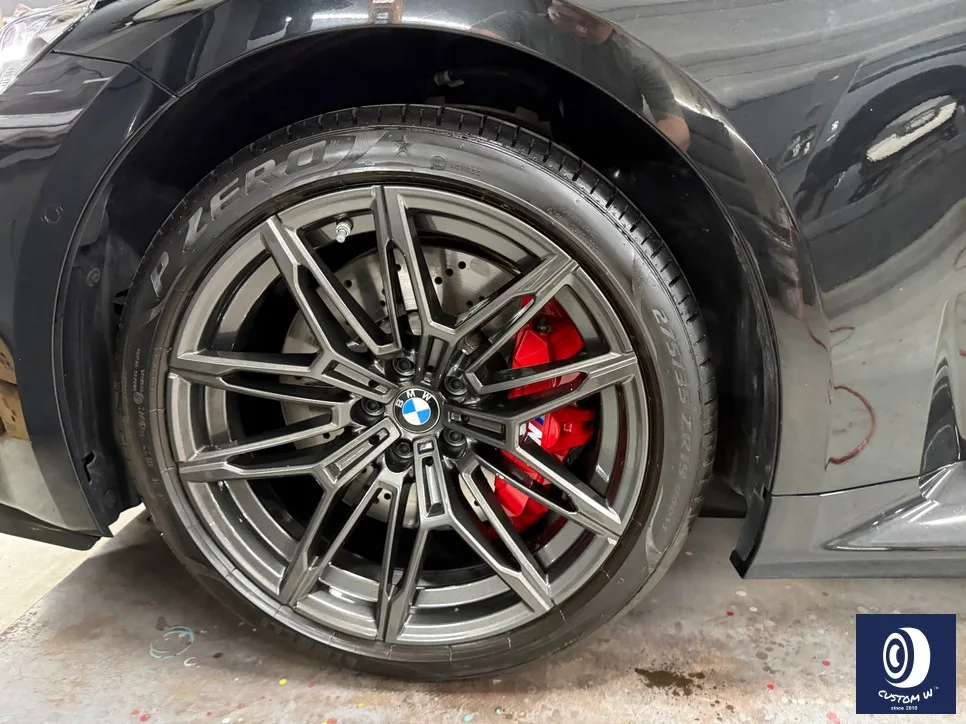 BMW M2 휠복원, 건메탈 도색 전후 차이