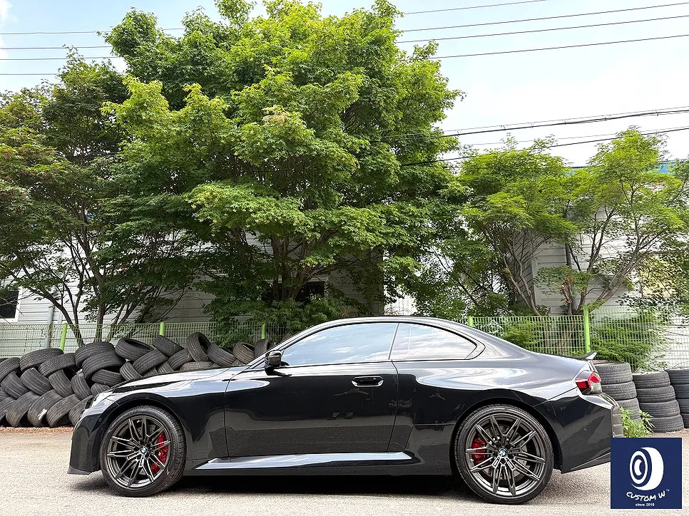 BMW M2 휠복원, 건메탈 도색 전후 차이