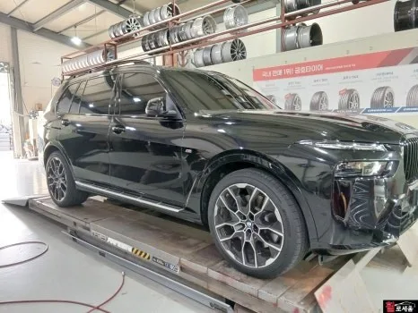 BMW X7 휠도색, 유광블랙 변신 전후 차이