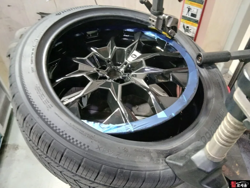 BMW X7 휠도색, 유광블랙 변신 전후 차이