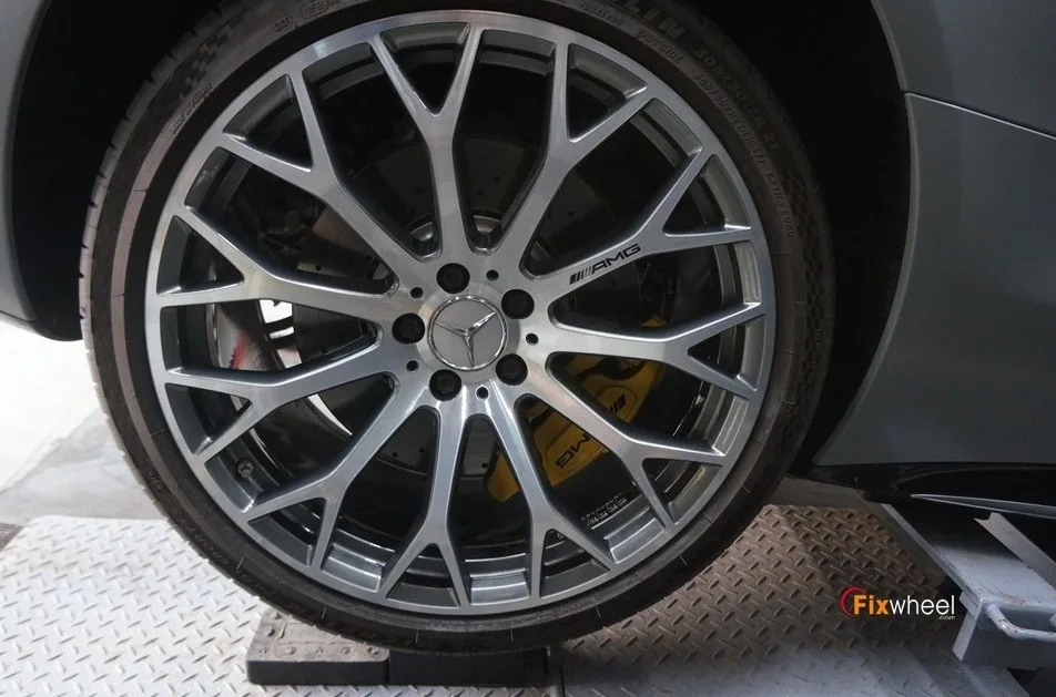 벤츠 SL63 휠복원, AMG 레터링 살리는 비결