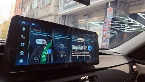 BMW 3시리즈 안드로이드 올인원, 타공 설치 전후 비교