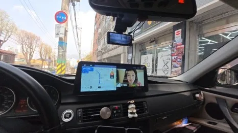 BMW 3시리즈 안드로이드 올인원, 타공 설치 전후 비교