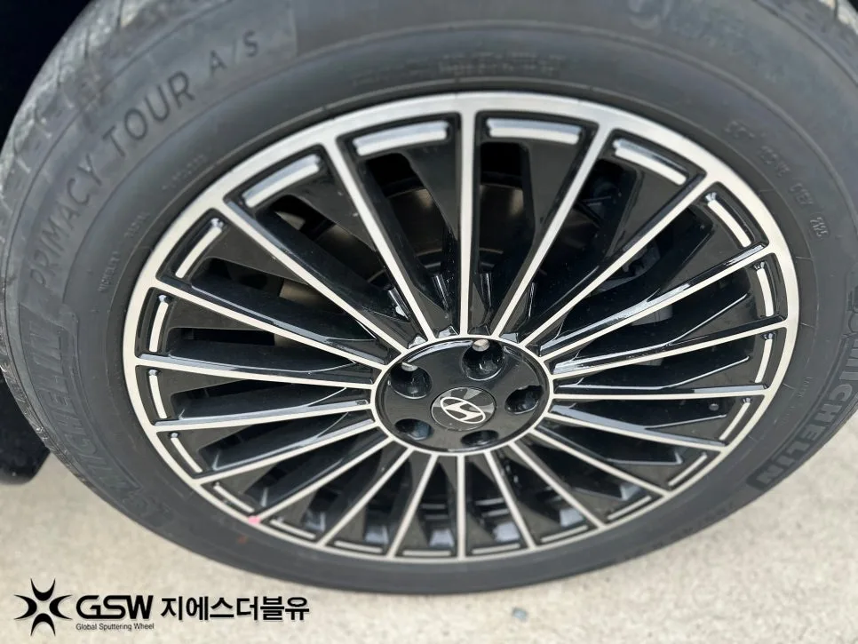 아이오닉9 21인치 휠복원, 블랙유광으로 재탄생