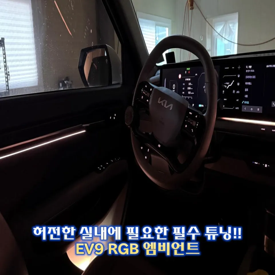Kia EV9 ambient lighting installation result