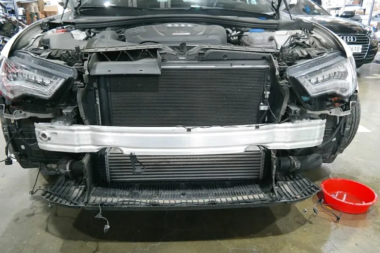 Audi A6 body kit - Audi A6 RS6 Grille Upgrade Review: Bumper Removal to Paint photo 4