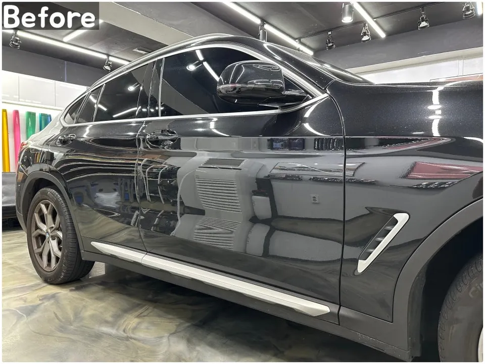 BMW X4 G02 vinyl wrap - BMW X4 G02 Vinyl Wrap: Chrome Delete for a Sleek All-Black Look photo 4