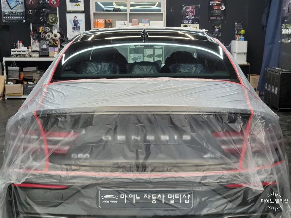 Genesis G80 カーフィルム施工事例｜費用目安と仕上がり 施工写真 1-2