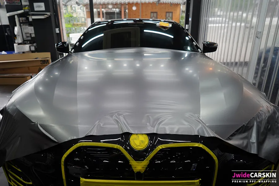 BMW i4 vinyl wrap - BMW i4 Vinyl Wrap Review: Satin Dark Grey Transformation photo 3
