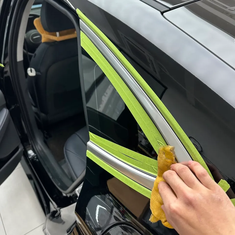 Hyundai Sonata DN8のカーラッピング事例｜クロームパーツの黒化 施工写真 2-3