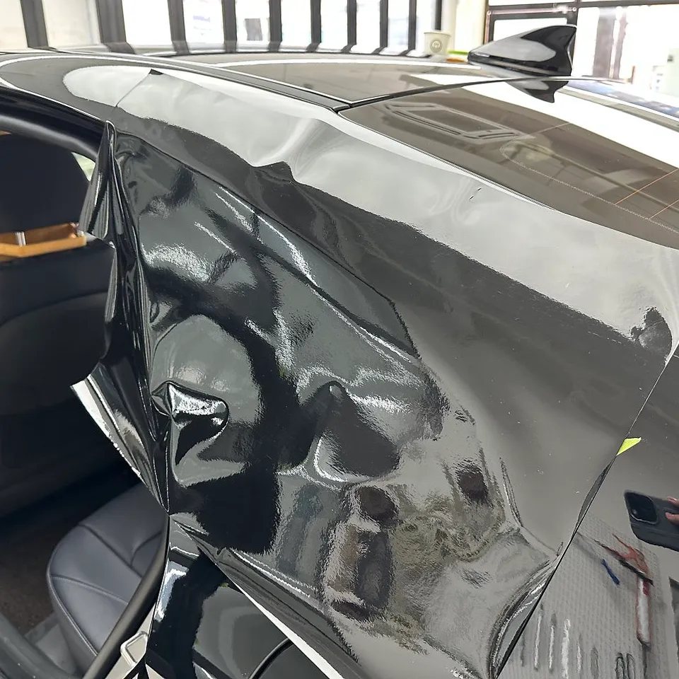Hyundai Sonata DN8のカーラッピング事例｜クロームパーツの黒化 施工写真 3-3