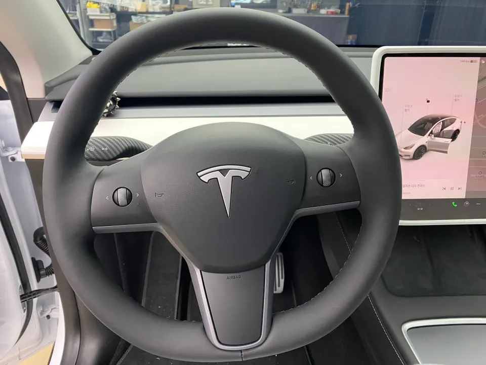 Tesla Y RWD steering wheel - Tesla Model Y Steering Wheel Customization Review photo 3