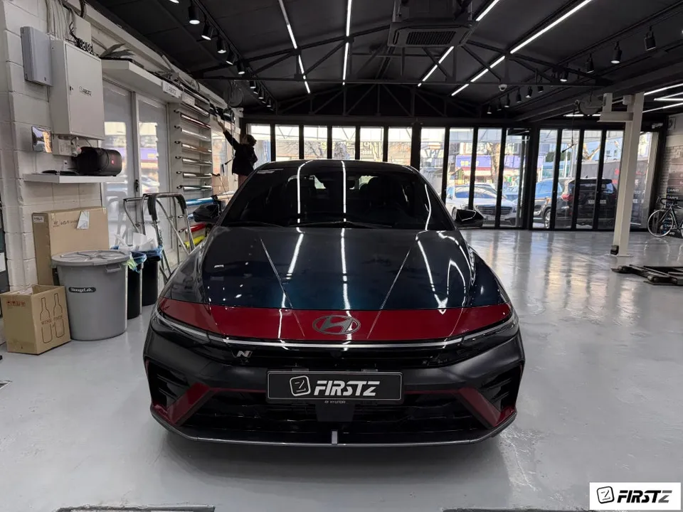 Hyundai Elantra N vinyl wrap installation result