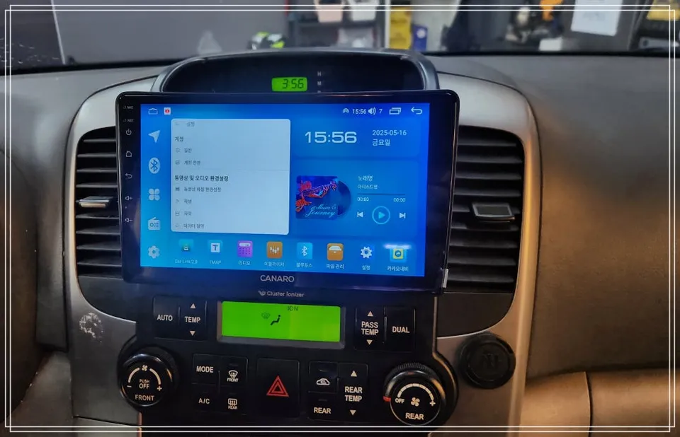 Kia CarnivalのAndroid Auto・CarPlay取付事例 施工写真 1-3
