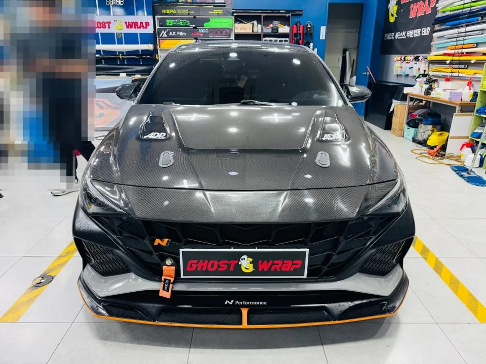 Hyundai Elantra Nのカーラッピング事例｜費用目安・仕上がり 施工写真 1-1
