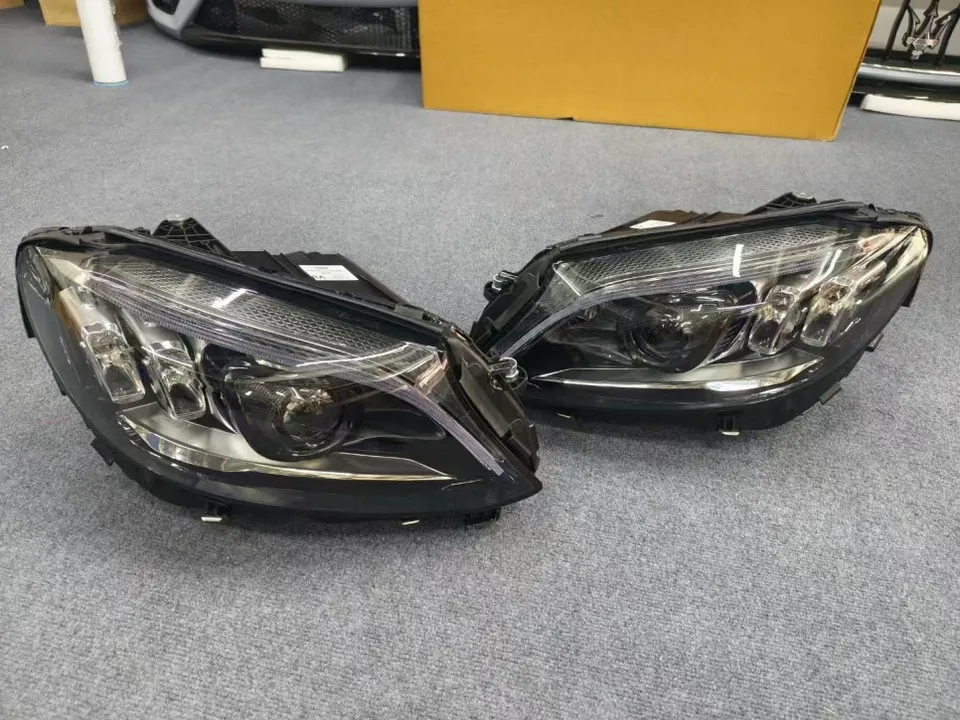 Mercedes-Benz C-Class W205 lighting upgrade installation result