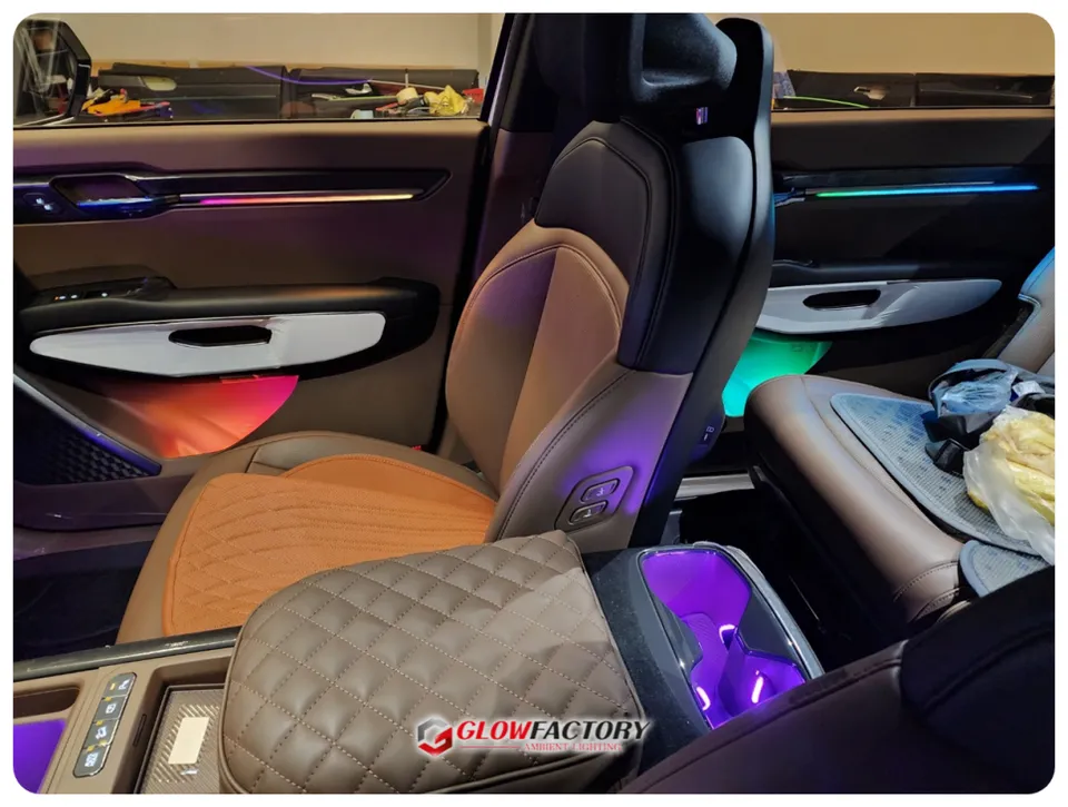 Kia EV9 ambient lighting installation result