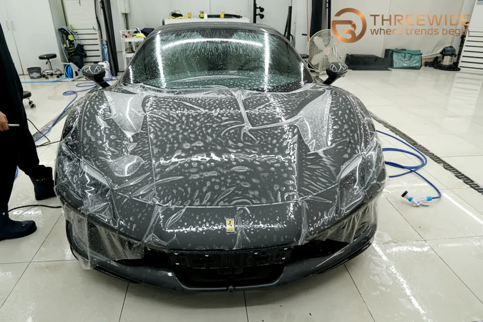 Ferrari 296 GTS PPF施工事例｜費用目安と仕上がり 施工写真 1-3