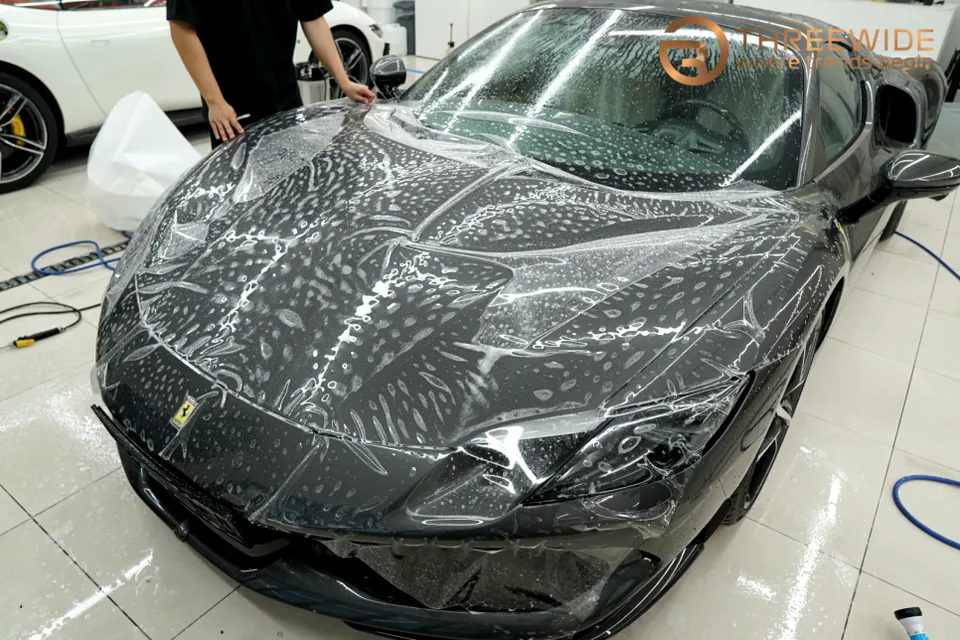 Ferrari 296 GTS PPF施工事例｜費用目安と仕上がり 施工写真 2-3