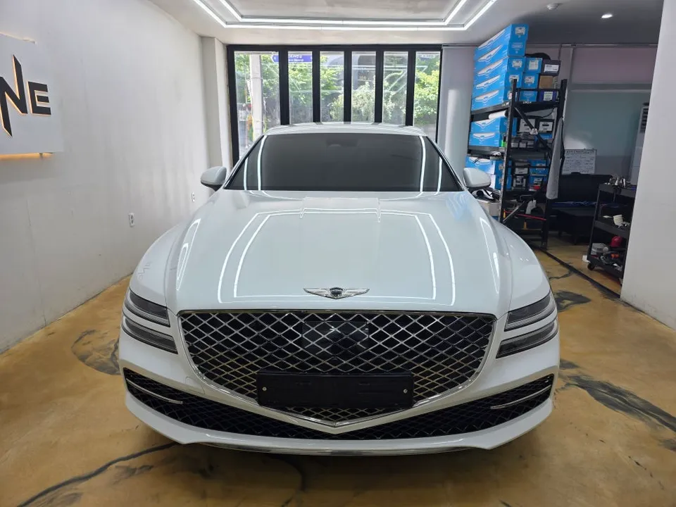 Genesis G80 ルーフブラックPPF施工事例｜費用目安・仕上がり 施工写真 1-2