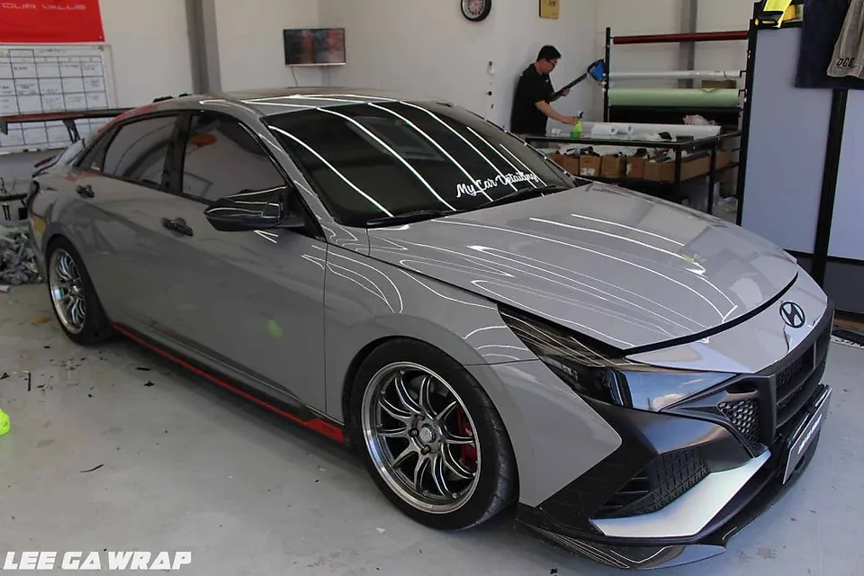 Hyundai Elantra Nのカーラッピング事例|費用目安・仕上がり 施工写真 3-3