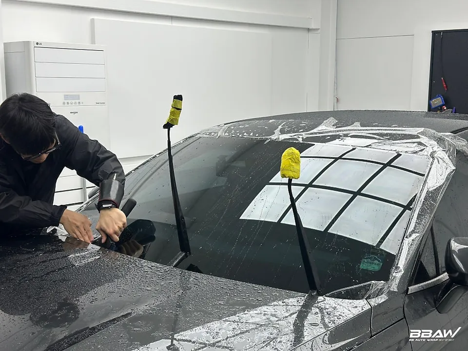 Kia K8のPPF施工事例 施工写真 1-3