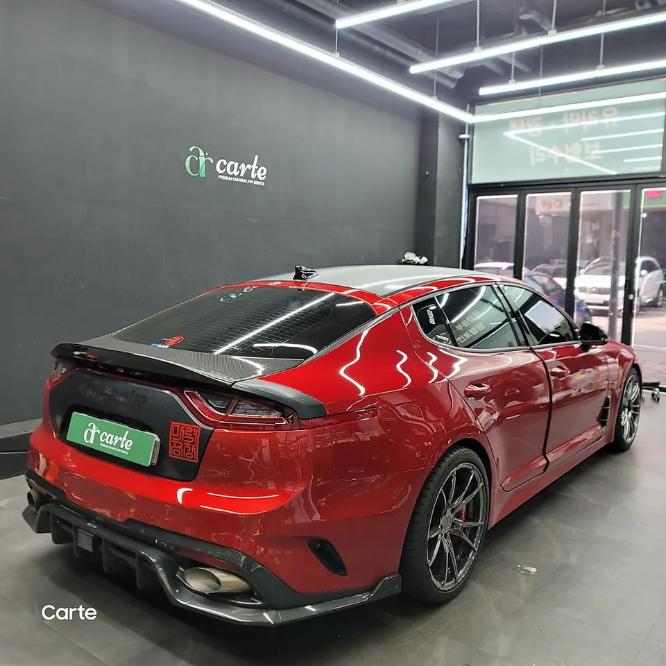Kia Stinger vinyl wrap - Kia Stinger Vinyl Wrap Review: Custom Color Change Cost photo 3
