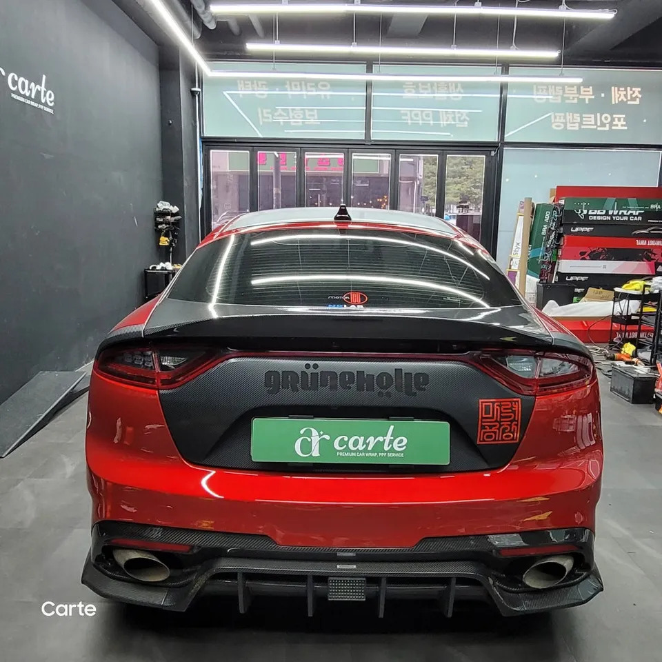 Kia Stinger vinyl wrap - Kia Stinger Vinyl Wrap Review: Custom Color Change Cost photo 4