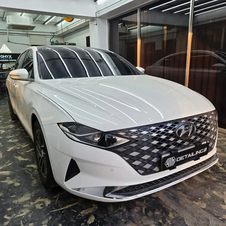 Hyundai Grandeur IGのガラスコーティング事例|新車のような輝きへ 施工写真 2-1