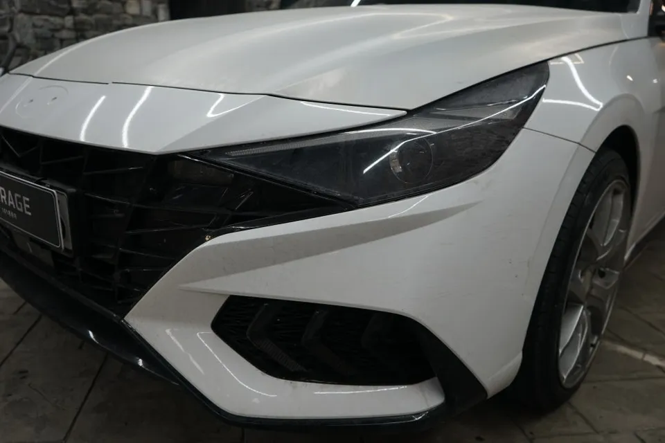 Hyundai Elantra Nのカーラッピング事例｜事故復旧と色合わせ 施工写真 3-1