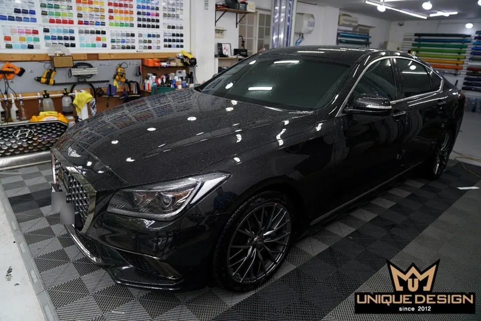 Genesis G80のガラスコーティング事例|韓国での施工例 施工写真 1-1