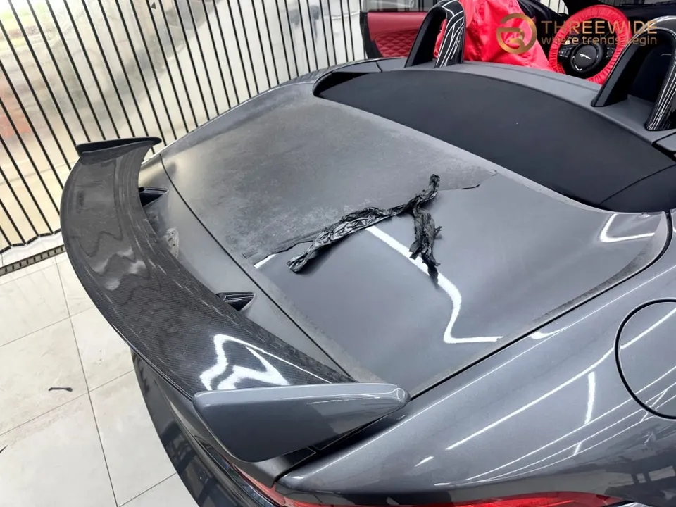 Jaguar F-Type vinyl wrap - Jaguar F-Type Vinyl Wrap Review: Matte Grey Transformation photo 4