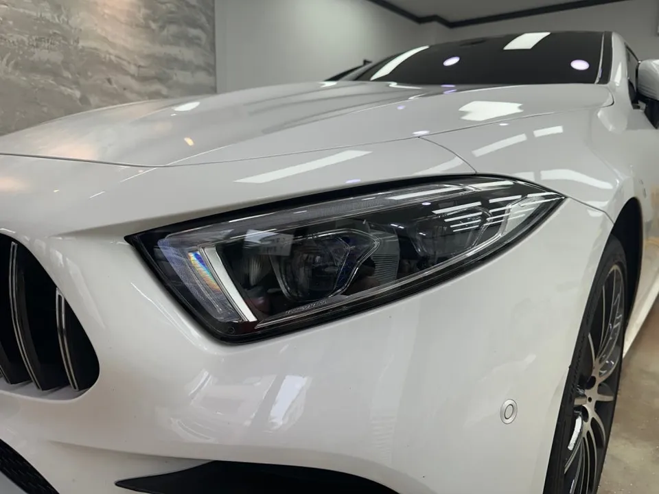 Mercedes-Benz CLSのヘッドライトPPF施工事例｜費用目安・効果 施工写真 2-1