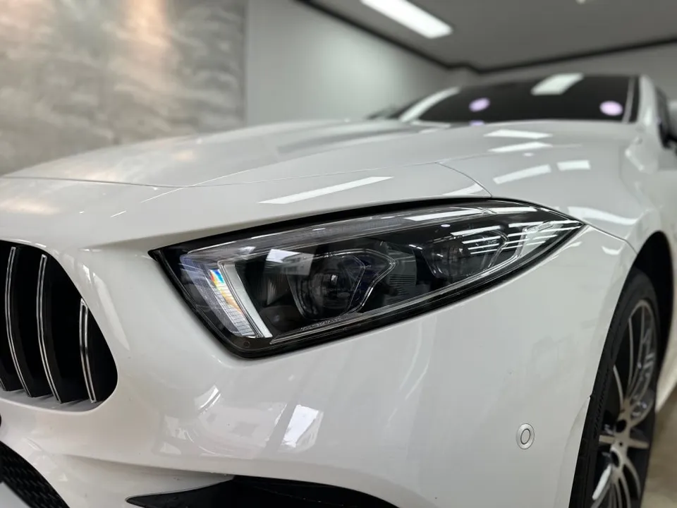 Mercedes-Benz CLSのヘッドライトPPF施工事例｜費用目安・効果 施工写真 2-3