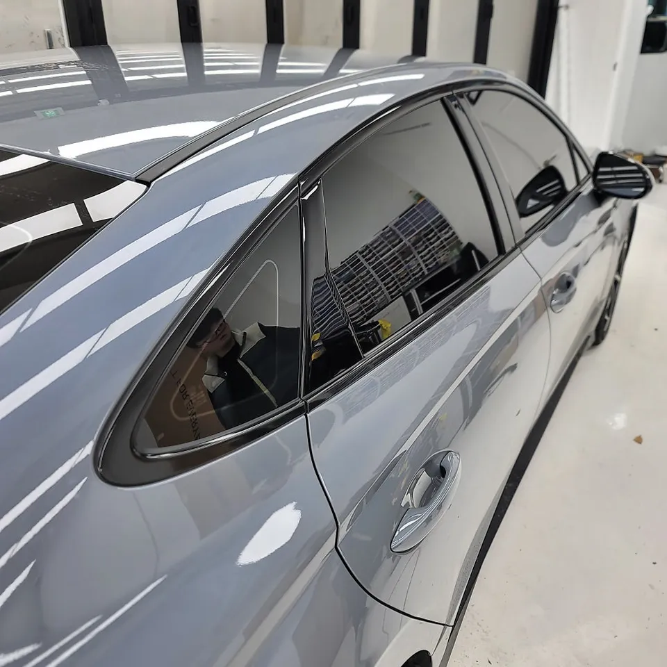 Hyundai Sonata DN8のカーラッピング事例|クローム除去 施工写真 1-3