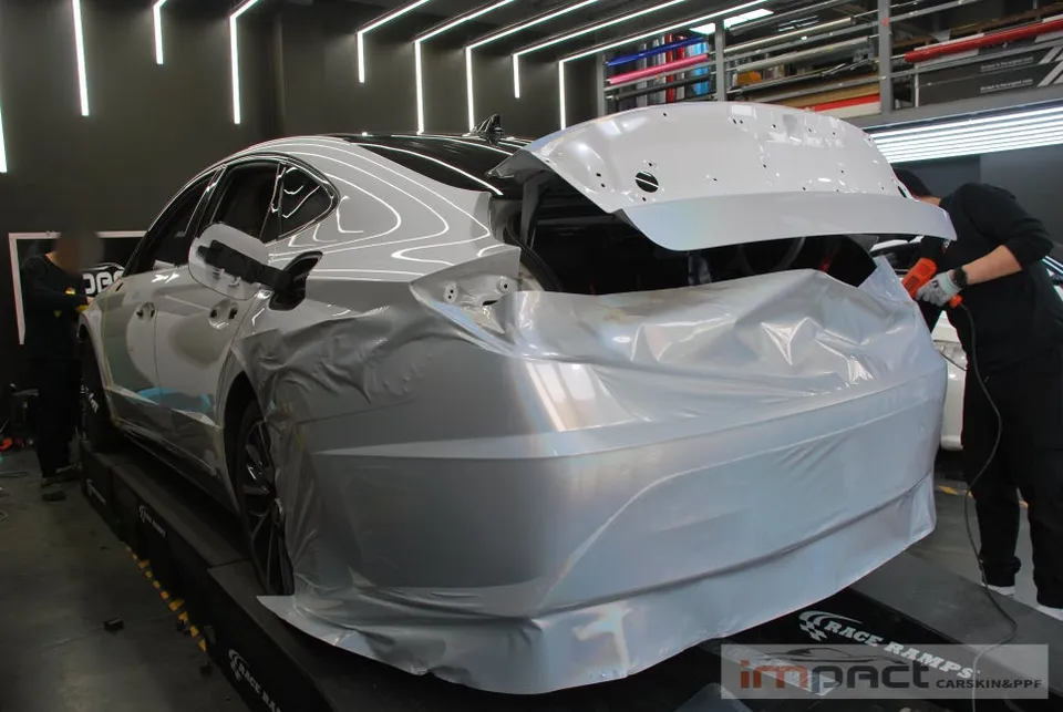 Hyundai Sonata DN8のカーラッピング事例｜費用目安・仕上がり 施工写真 2-1