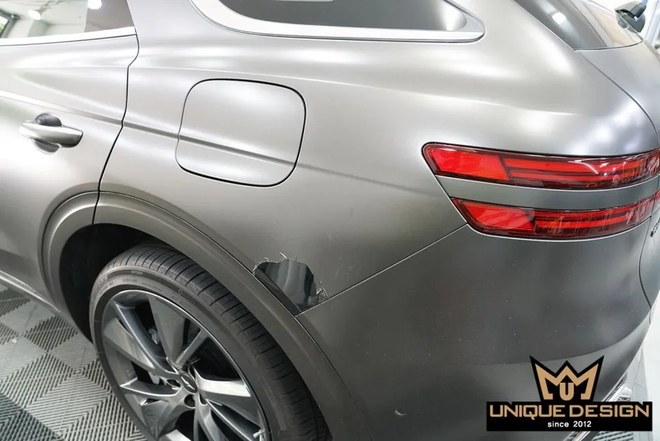 Genesis GV70 vinyl wrap - Genesis GV70 Vinyl Wrap Review: Satin Dark Basalt photo 4