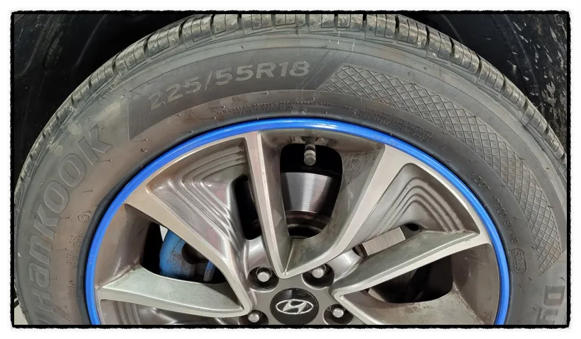 Hyundai Tucsonのホイールリペア・塗装事例 施工写真 2-2