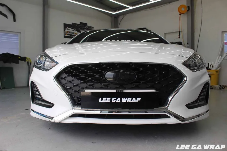 Hyundai Sonata New Rise vinyl wrap installation result