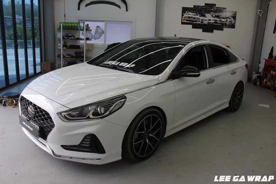 Hyundai Sonata New Rise Vinyl Wrap Installation Review — Cost photo 2