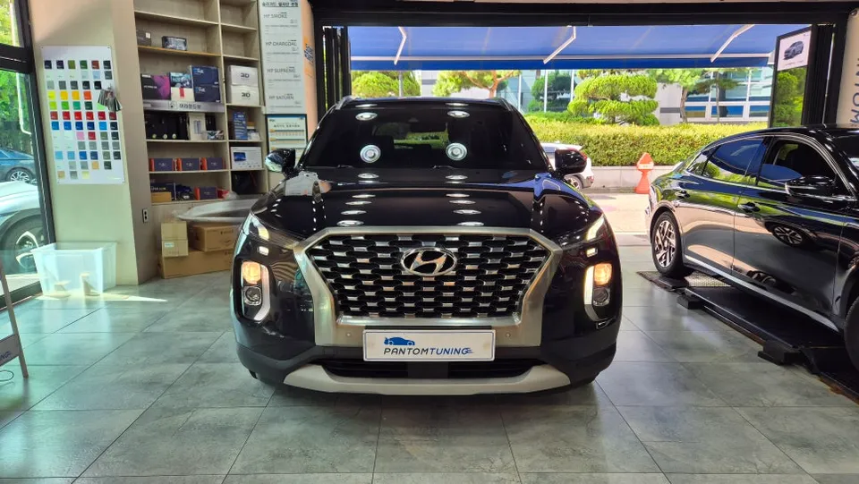 Hyundai Palisade lighting upgrade installation result