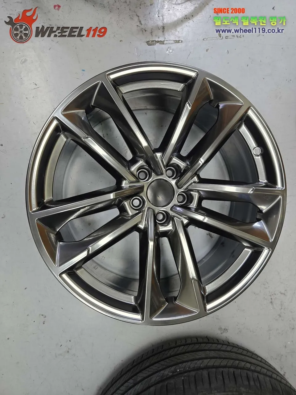 Audi A7 wheel repair installation result