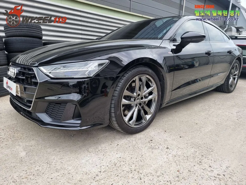 Audi A7のホイールリペア・塗装事例 施工写真 4-2
