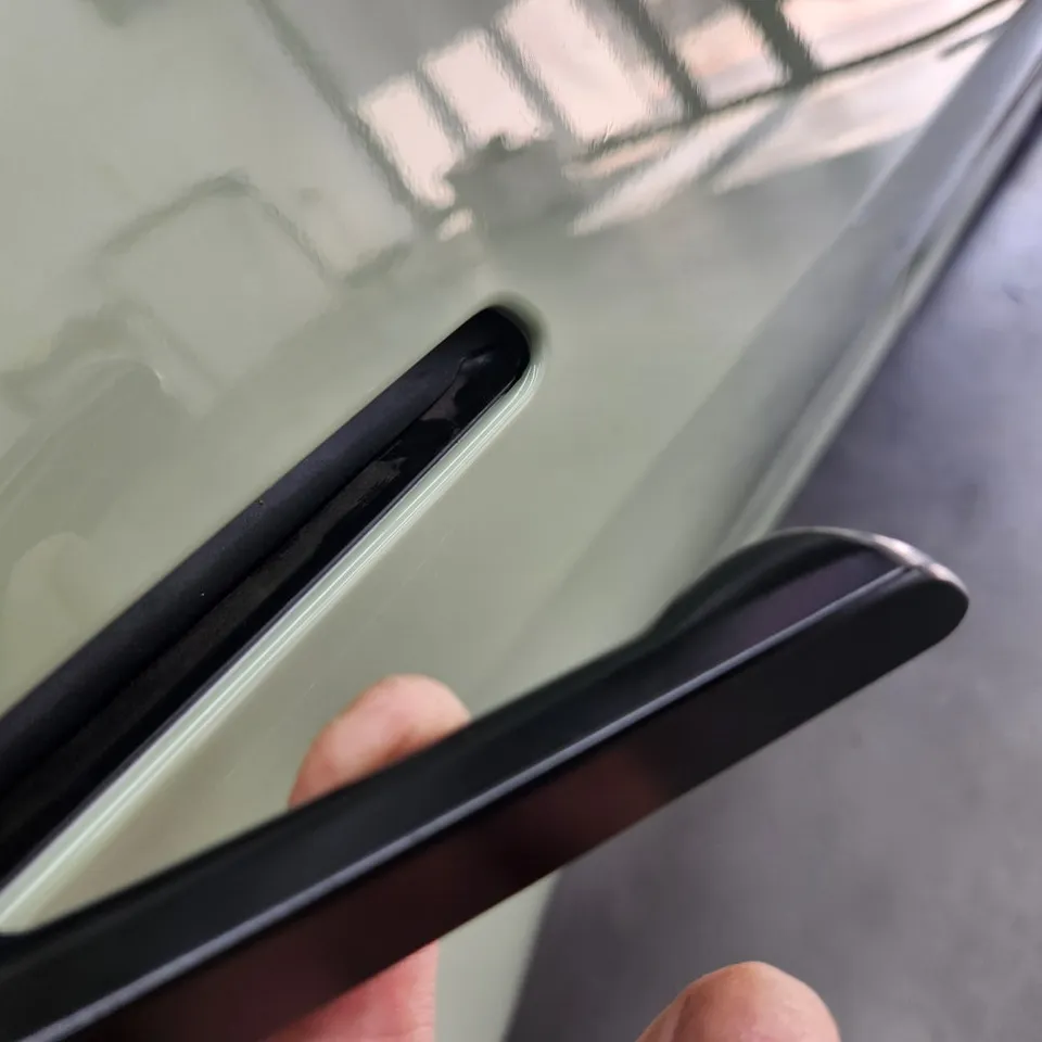 Tesla Model Y Vinyl Wrap Review: Khaki Green High Gloss Finish After