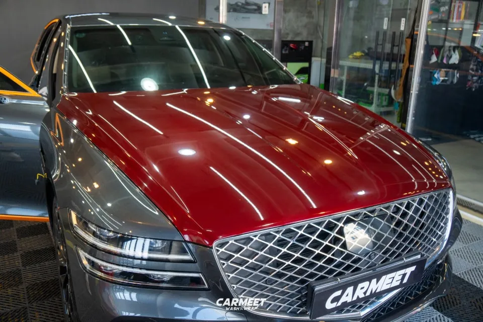 Genesis G80 RG3のカーラッピング事例|費用目安・仕上がり 施工写真 1-3