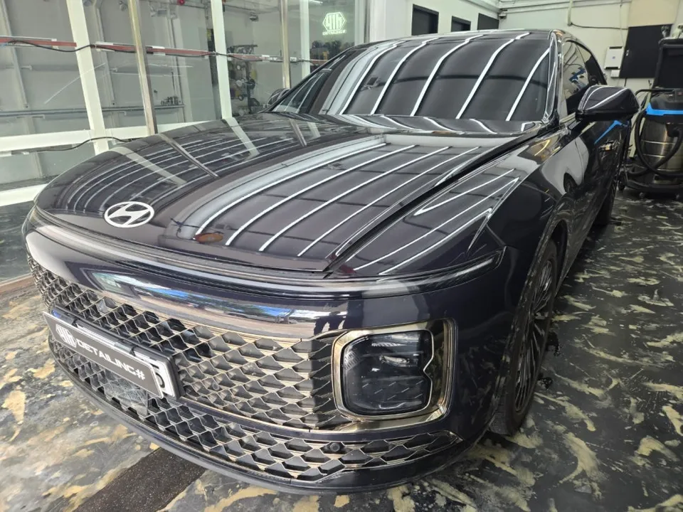 Hyundai Grandeur GN7のガラスコーティング事例｜韓国での施工 施工写真 3-1
