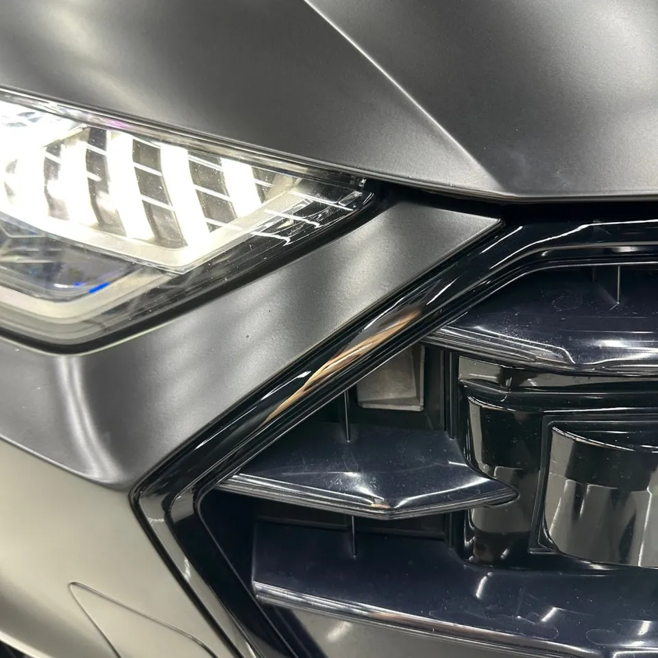 Audi A7 サテンブラックラッピング事例|費用目安・仕上がり 施工写真 4-2