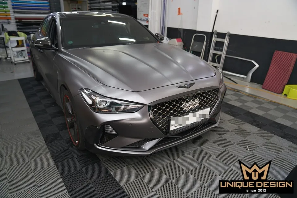 Genesis G70のカーラッピング事例｜傷修理と再施工 写真